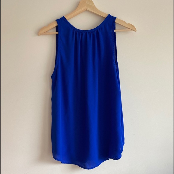 Royal Blue Sleeveless Blouse / Meraki - Picture 5 of 8